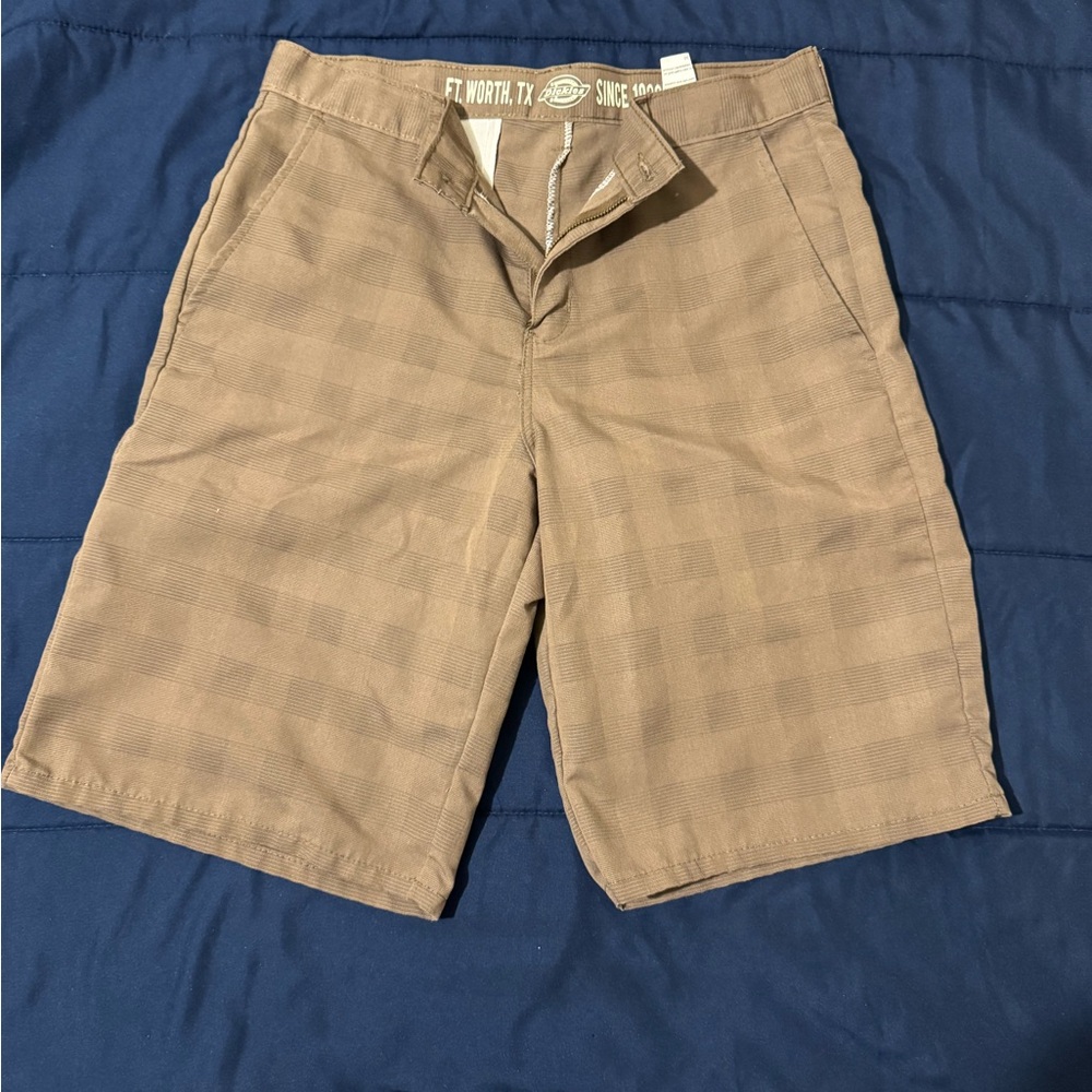 Men's Dickie Brown Checkered Shorts